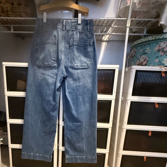 Anthropologie Pilcro Classic Blue high-rise Wide-Leg Women Jeans Sz. 27 - Picture 9 of 10